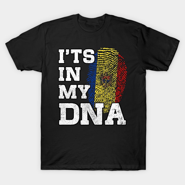 It's In My DNA Moldovan Fingerprint Proud Moldova Flag T-Shirt by snnt